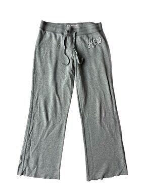 Y2K AEROPOSTALE GREY BAGGY COTTON SWEATPANTS WOMENS MEDIUM